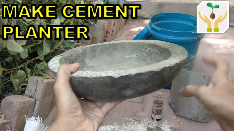 How to make cement planter