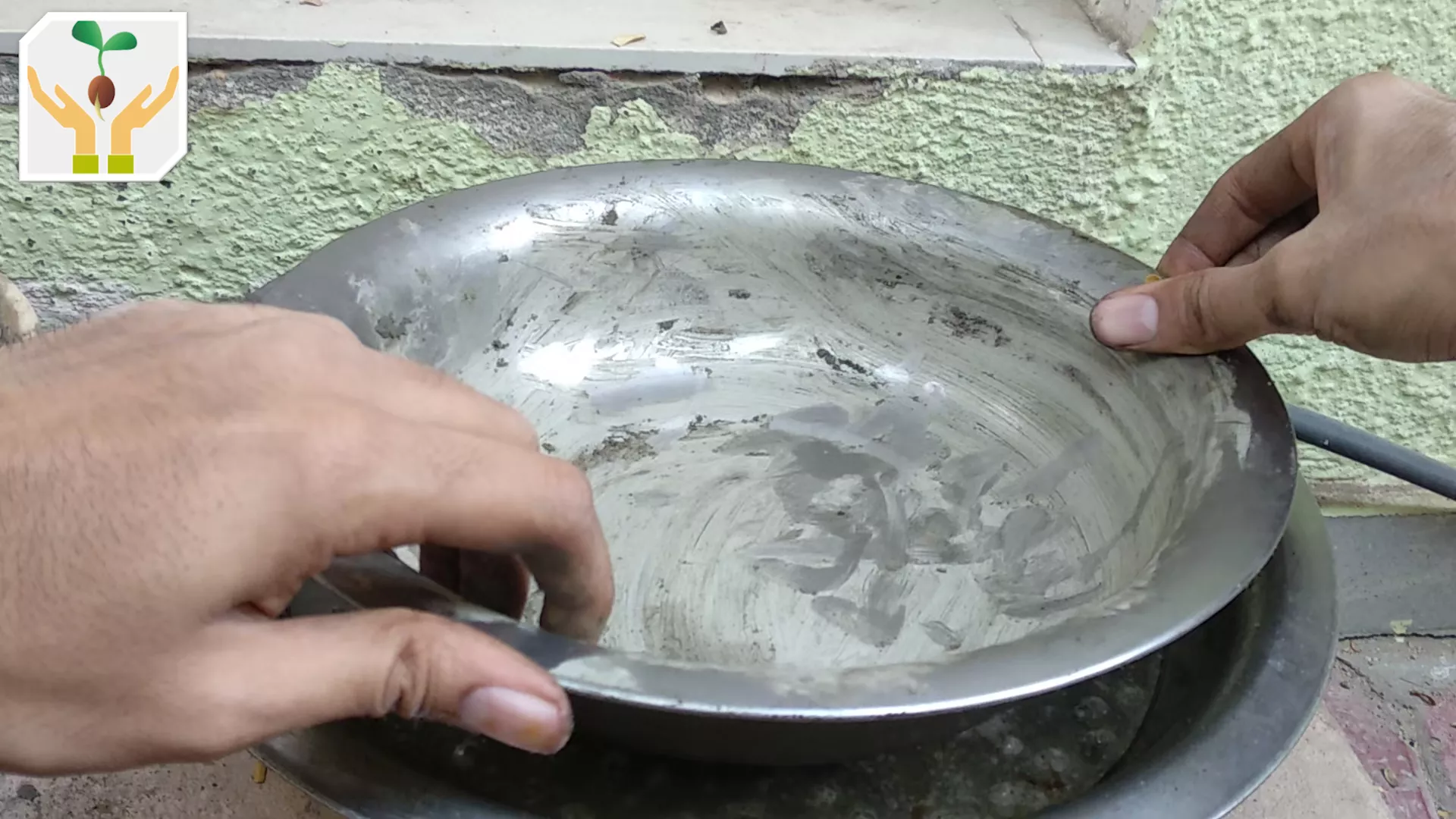 Align the Mould and Press it In the Cement Mix 